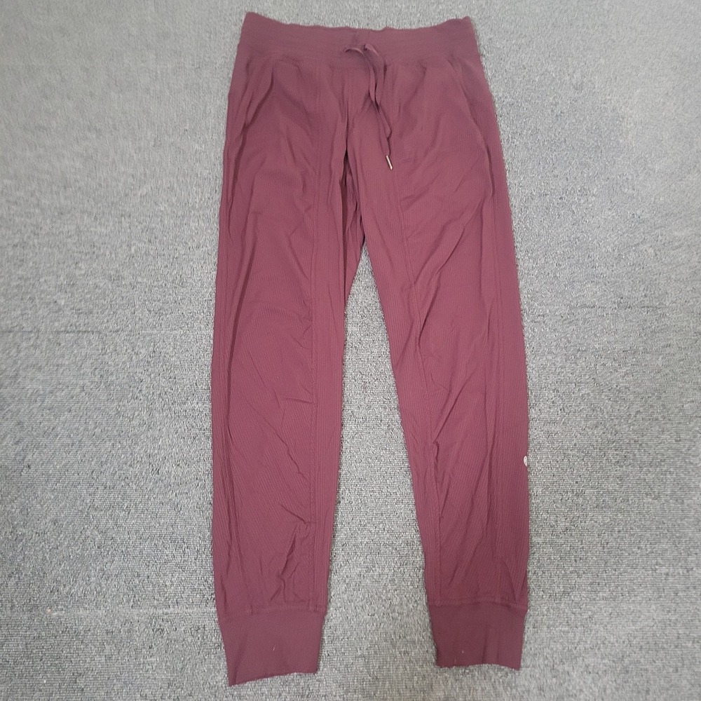 Lululemon Size 8 Beyond the Studio Jogger Women Dark Red Ribbed Active Pants